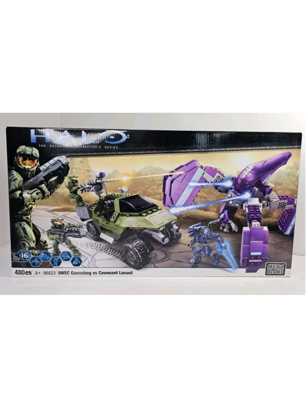 UNSC Gausshog Vs Covenant Locust Halo Wars Mega Bloks Set 96823 Sealed Bags
